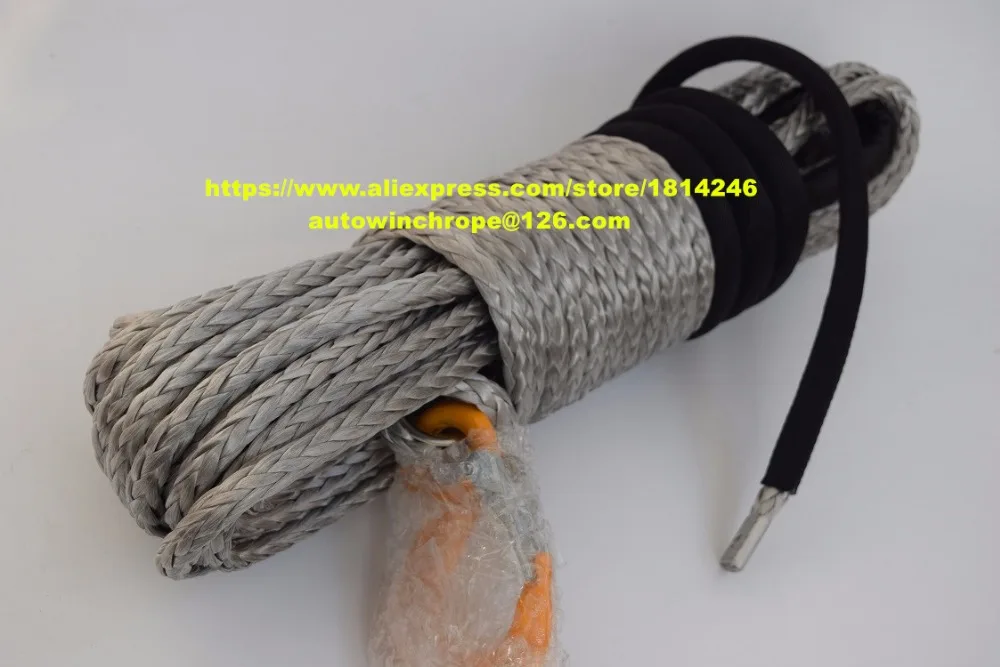 

Silver 10mm*30m Synthetic Winch Rope,Spectra Rope 10mm,Off Road Rope,Plasma Winch Cable