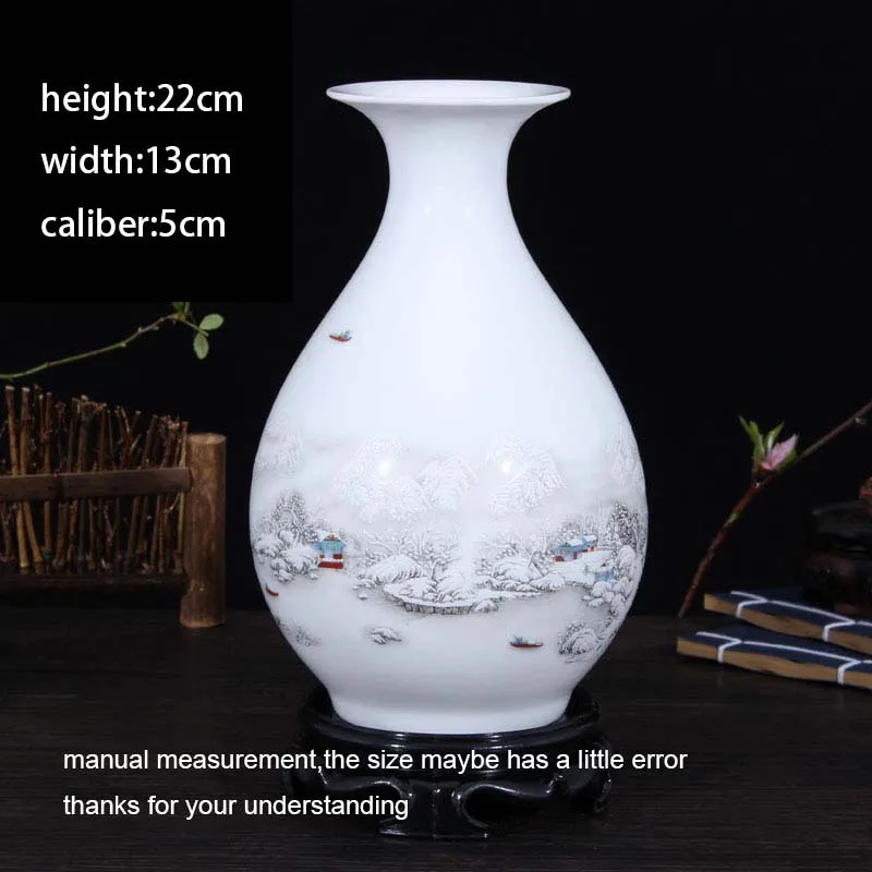 Цзиндэчжэнь Винтажная настольная ваза керамический фарфор цветочный узор вазы