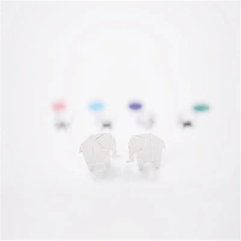 

Fashion elephant stud earrings, the plane geometry elephant stud earrings for women