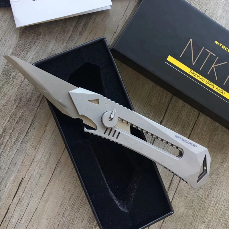 Титановый многофункциональный нож NITECORE NTK10 уличный выдвижной для самообороны