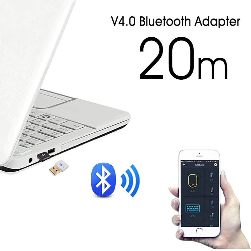 BinFul беспроводной usb-адаптер Bluetooth 4 0 Mini Dongle CSR передатчик 3 Мбит/с 20 м Windows 10/8/7/XP |