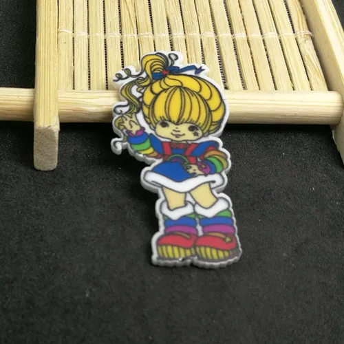 Free shipping 25pcs/lot cartoon rainbow girl planar resin BIHAIYUAN | Дом и сад