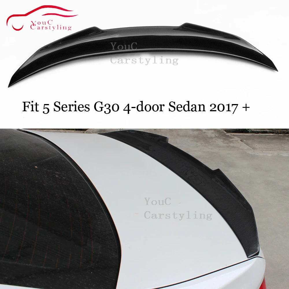 G30 углеродное волокно PSM стиль задний спойлер для BMW 5 серии 4-дверный седан 2017 +