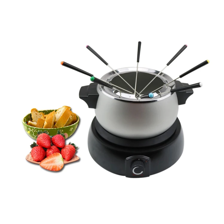 Electric Cheese Chocolate Fondue Set Kitchen Fondue Pots Cheese Fruit Dessert Fork Fondue Melting Pots Kitchen Tools