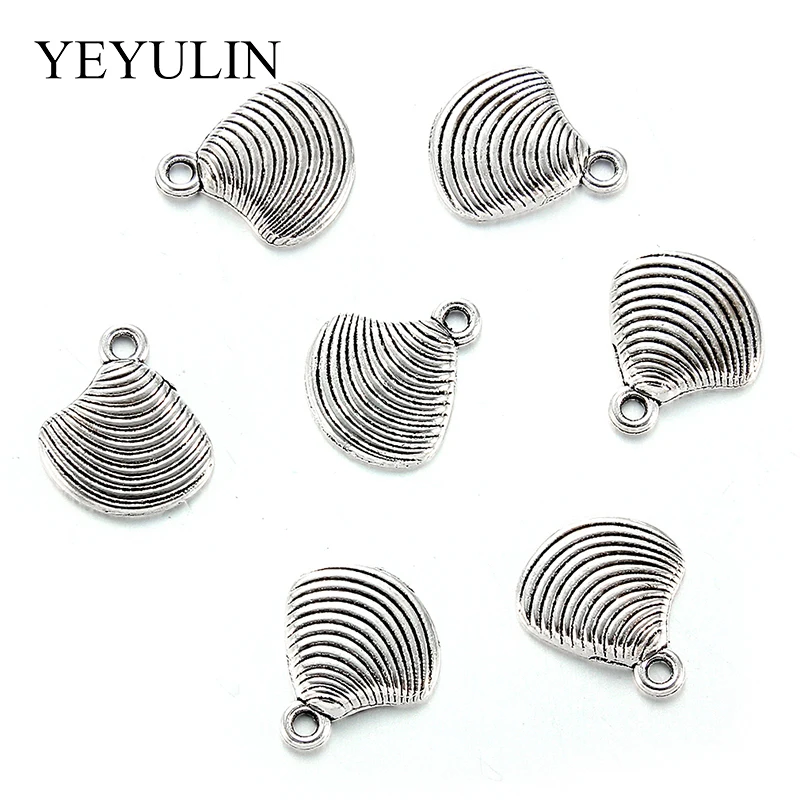 Style 6 10 шт. античные серебряные подвески в виде ракушек омаров, черепах, морских коньков для изготовления ювелирных изделий DIY ожерелье ручной работы аксессуары для рукоделия - Окраска металла: Style 6