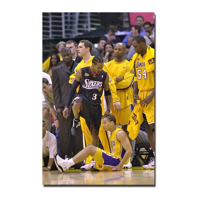 Q1914 постеры и принты Allen Iverson - AI Слушайте баскетбольный мяч-36x24 художественный