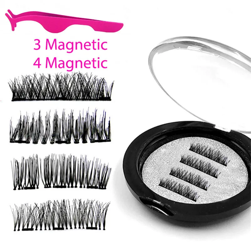 Накладные ресницы на магнитах с 3  4 магнитами ручной работы 3D/6D магнитные