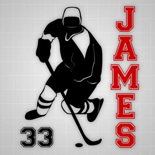 Подробная информация о наклейки на стену хоккейного плеера виниловые настенные