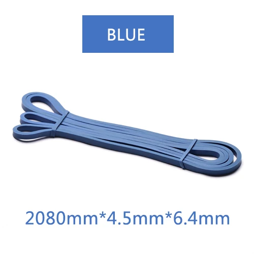 blue 6.4mm Фитнес-тянущаяся веревка, Эспандеры, Кроссфит, спортивные тренировки, подтягивающая лента, гимнастические упражнения, силовая тренировка, резинки, Бодибилдинг - Цвет: blue 6.4mm