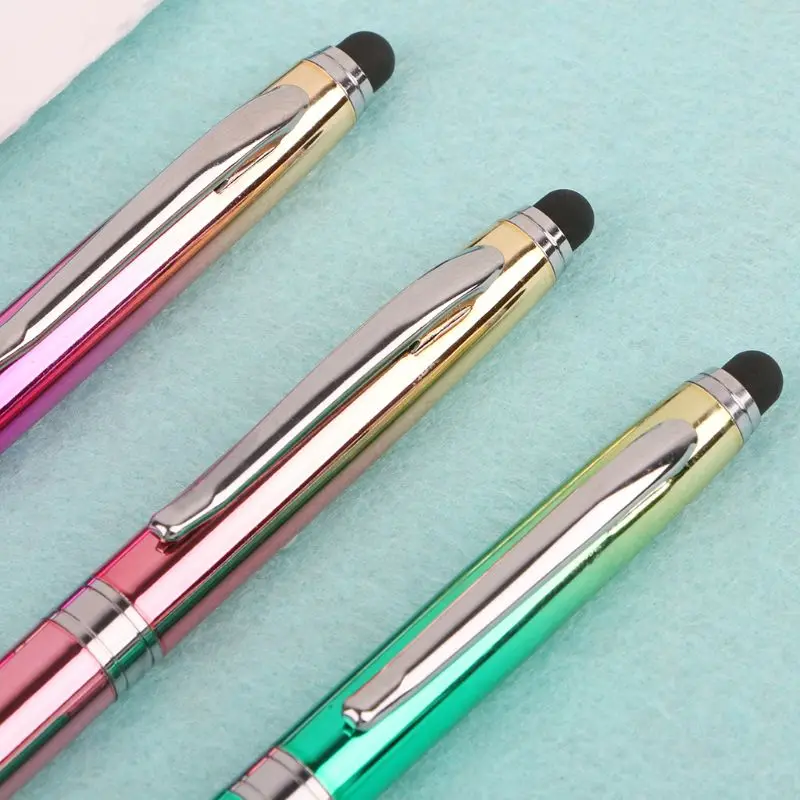 1 0 мм Радужная металлическая шариковая ручка черные чернила для ручки Канцтовары