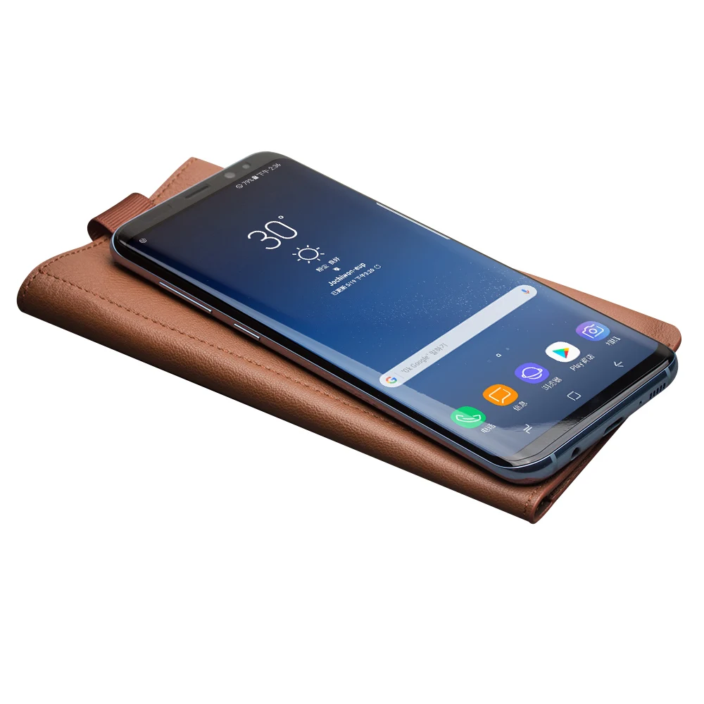 QIALINO кожаный чехол кошелек для Samsung Galaxy YS8 + Чехол из натуральной кожи S8 Plus с