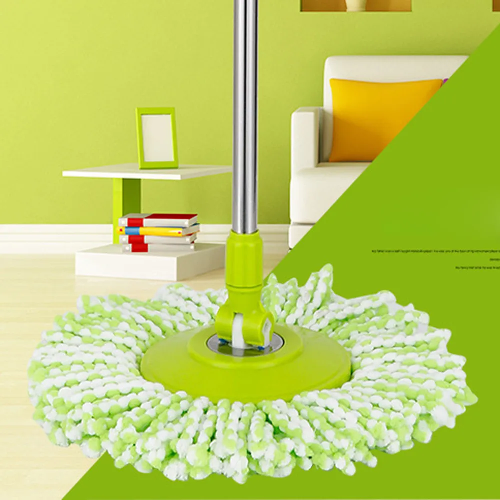 

New Replacement 360 Rotating Easy Magic Microfiber Spinning Floor Mop Head Green
