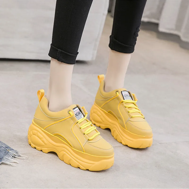 

women sneakers 2020 Autumn Winter Fashion Whiter Platform Sneakers Ladies Brand Chunky Causal Shoes Woman Leather Sports Shoes