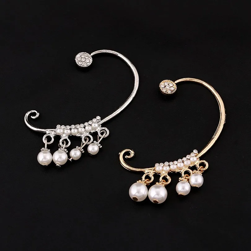 Женские серьги-Клипсы из сплава цинка ZLDYOU имитация жемчуга без пирсинга