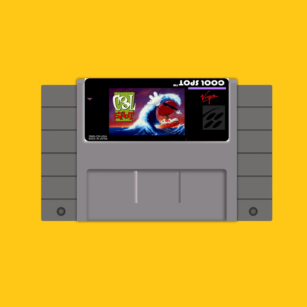 

Игровая карта Cool Spot 46 Pin 16 Bit Grey для игроков в США NTSC