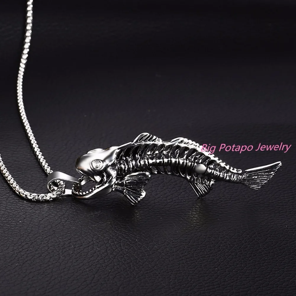 Хип-хоп цепи для Для мужчин большой рыбья кость состояние t Подвески цвет