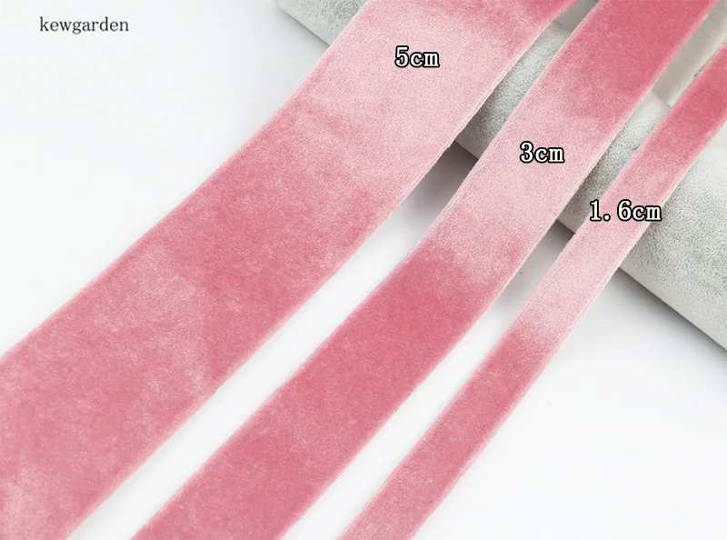 Kewgarden 50 мм 5 см толстые бархатные многослойные тканевые ленты DIY бант атласная лента вручную изготовленная Лента Riband 3 м/лот