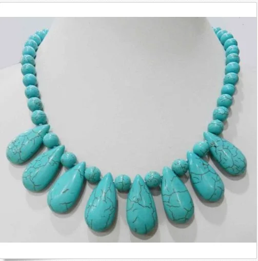 Женское Ожерелье чокер с бусинами 8 мм в форме капли воды|fashion choker|stone chokerchoker fashion