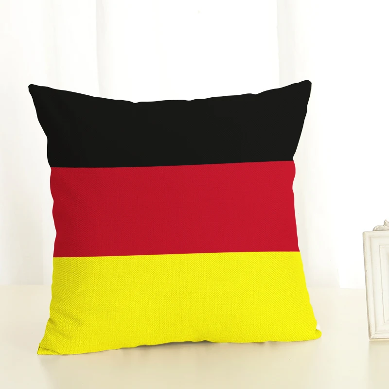 New English Usa Pillow Cushion Case French Country Flag Paris Pillowcases Sofa 18X18 Cotton Linen Lumbar Support Almofada