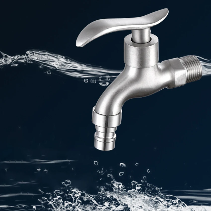 

Single Hole Washing Machine Faucet Alloy G1/2 Laundry Bathroom Water Tap Wall Mount Outdoor Garden Faucet Fast Open Cold Tap