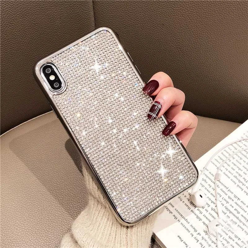 JIBAN New Luxury Rhinestone Phone Case for Iphone X Mobile Shell XR Trendy XS XSMAX 7P 6 6s Soft 8plus |
