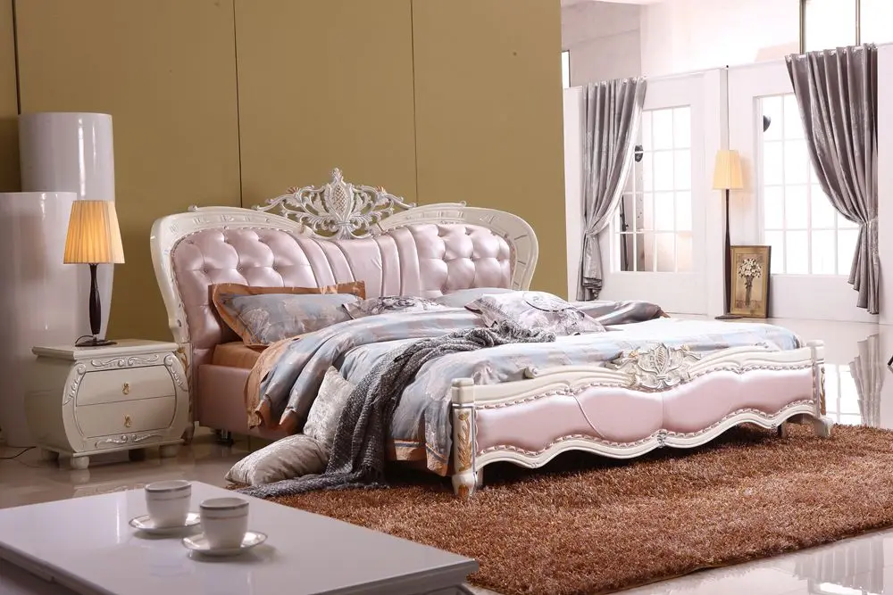 Высокое качество двуспальная кровать с рядом таблицей от мебели foshan|bed king|bed