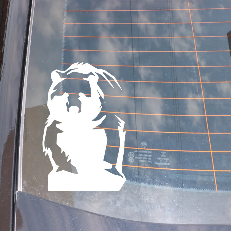 

YJZT 10.8CM*16.7CM Brown Bear Creative Car Stickers Decor Car Trunk Vinyl Decal Black/Silver C4-1401