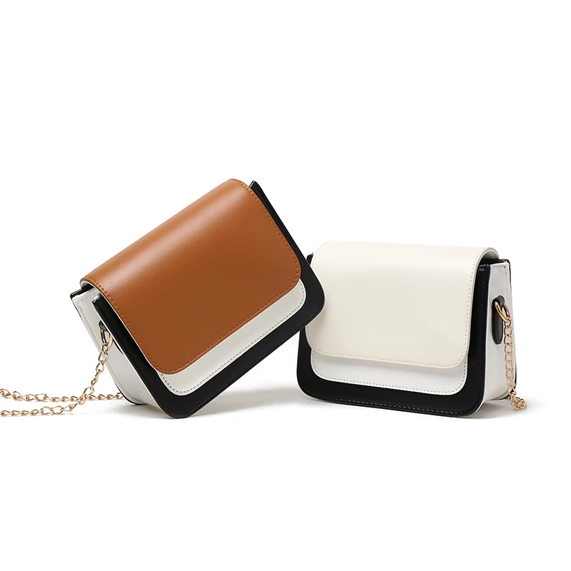 Новинка 2019 женская модная маленькая квадратная сумка цветная на плечо с цепочкой