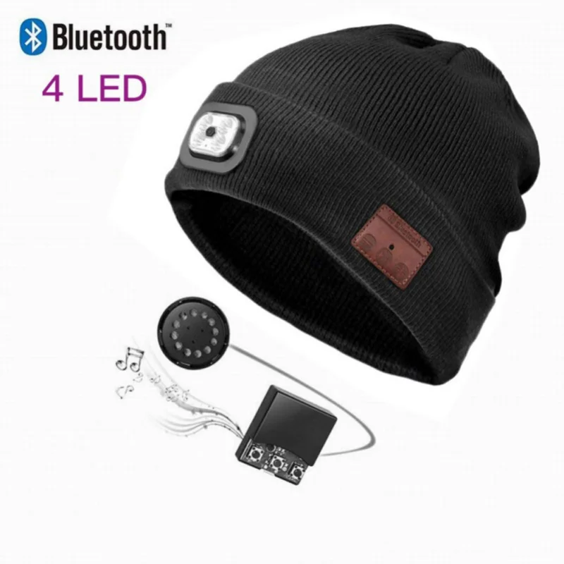 Беспроводной Bluetooth колпачок для наушников шапка вязаная плюс бархатная зимняя с