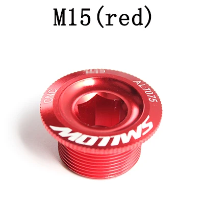 M15(red) Зубная пластина крышка Кривошип винт крышка M15 M18 M20 MTB шатун для велосипеда Крышка алюминиевый BMX NRoad велосипедный фитинг 9 цветов - Цвет: M15(red)