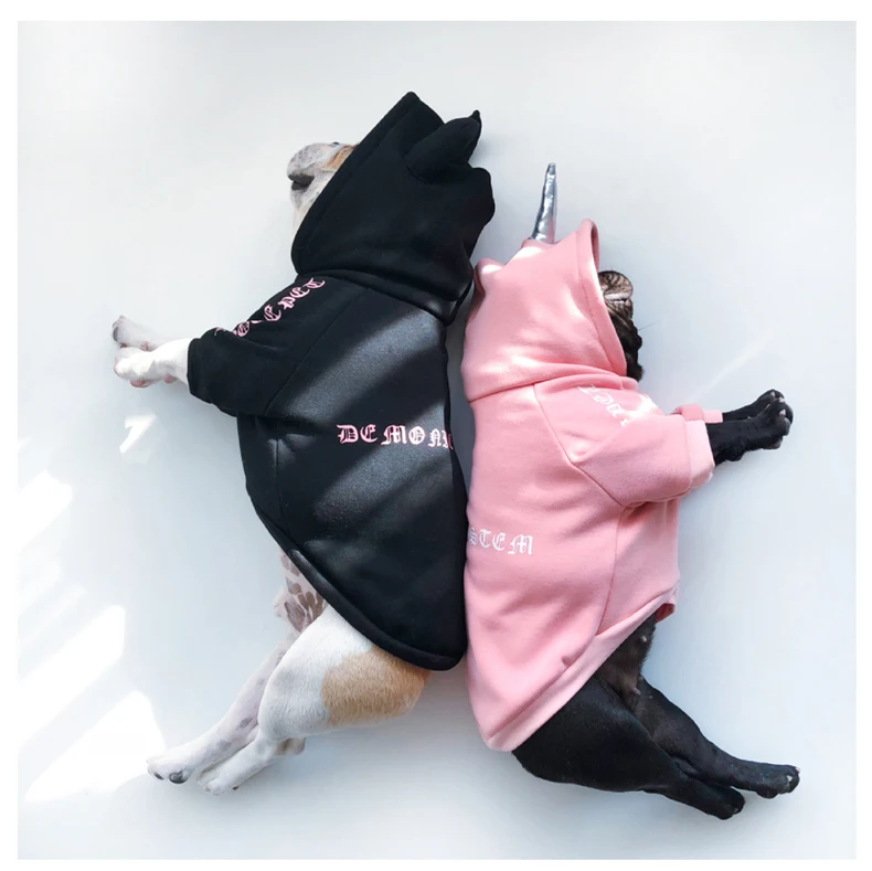 XS-2XL одежда для щенков, одежда для домашних животных, костюм дьявола единорога, куртки для кошек, собак, французских бульдогов, одежда для хэллоуина