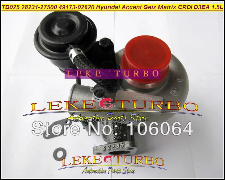 Турбокомпрессор TD025 28231 27500 49173 02610 турбо для HYUNDAI Accent Matrix Getz KIA Cerato Rio 2001 2005 1 5 л D3EA
