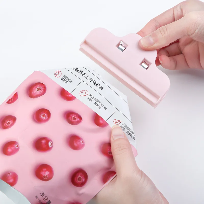 2 шт. зажимы для пакетов бытовые пакеты ланча герметик хранения зажим случайный