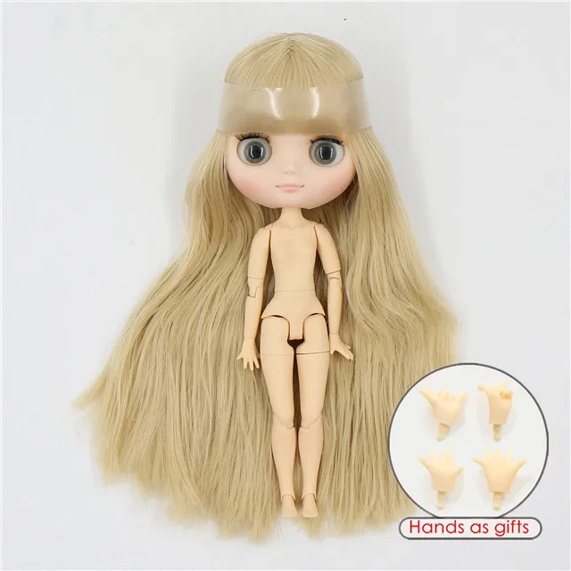 Фабрика blyth middie кукла 1/8 матовое лицо суставное тело короткие/длинные волосы кудрявые/прямые волосы, специальное предложение голый middie кукла 20 см - Цвет: a-matte face