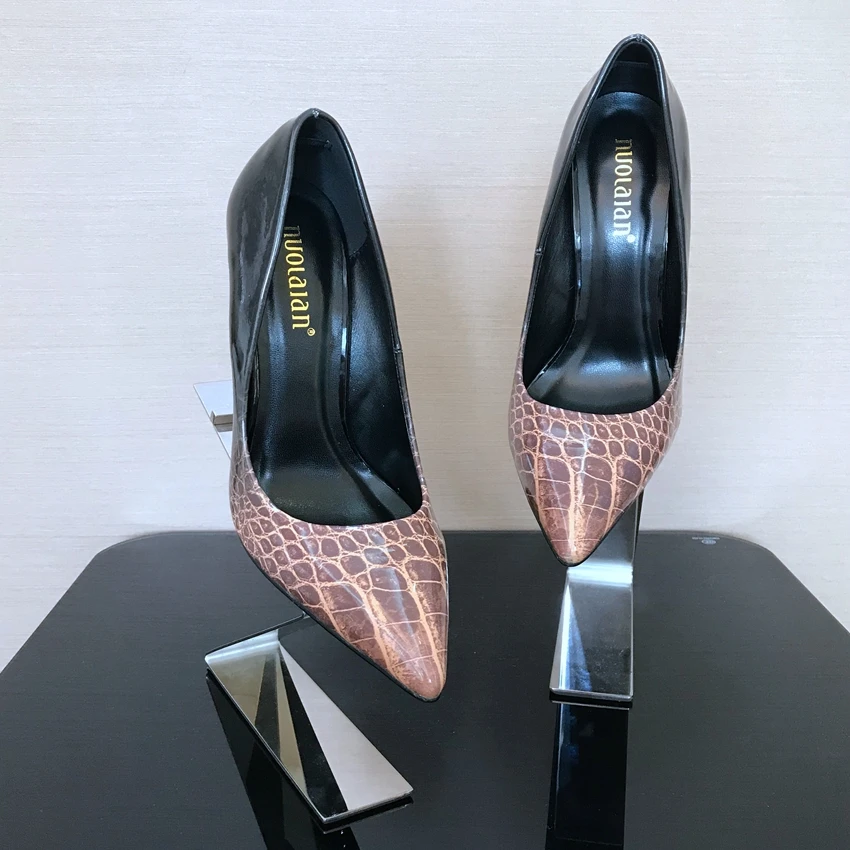 2018 элегантные женские туфли-лодочки с острым носком на высоком каблуке женская