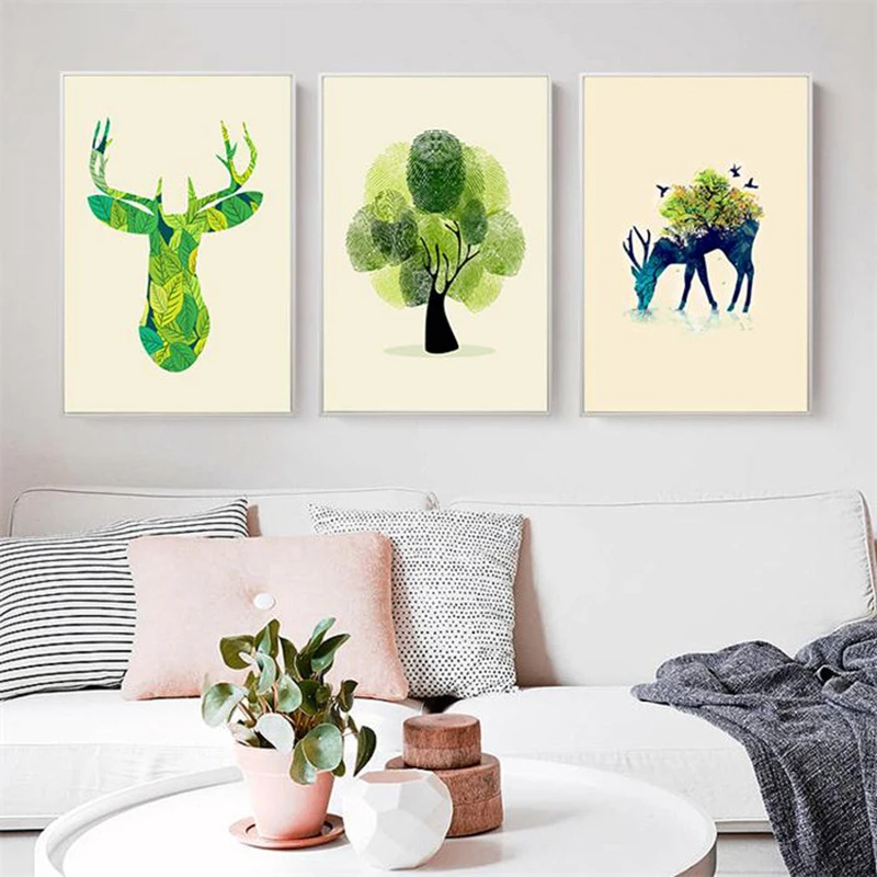 1 шт. Декоративная Настенная картина Зеленые растения | Дом и сад