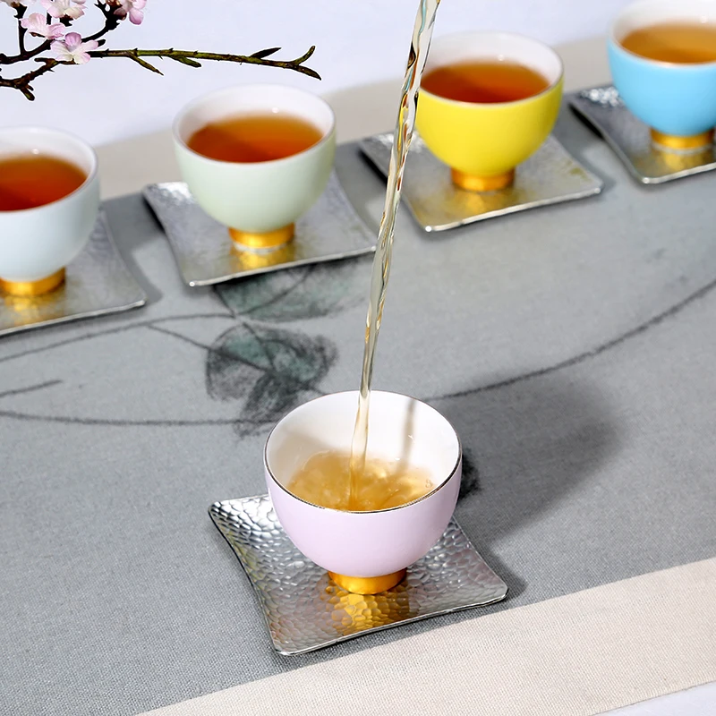 Wourmth 6 видов цветов китайские красочные чайные чашки керамические принадлежности