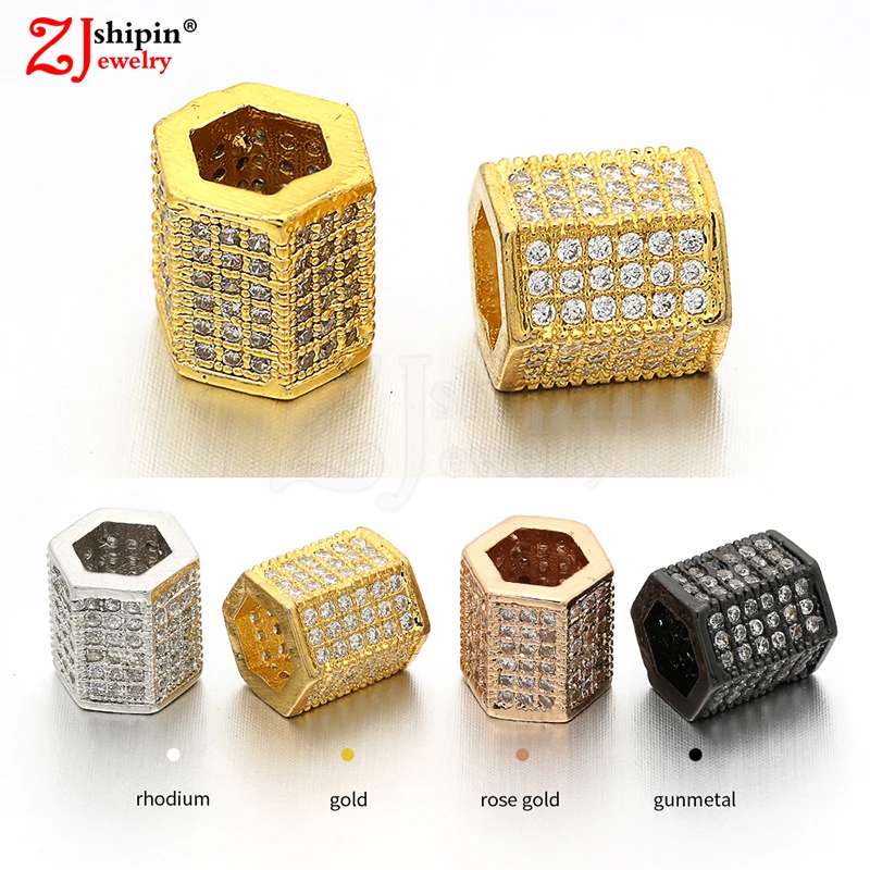 Новый микро инкрустированный Циркон CZ большое отверстие ювелирные аксессуары