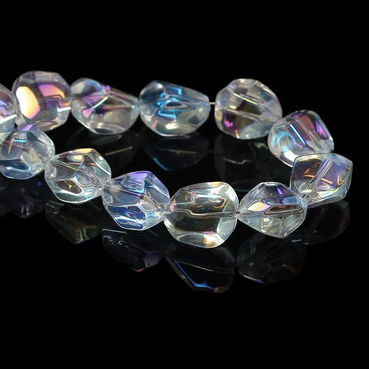 Круглые стеклянные шарики Doreen Box неравномерный прозрачный цвет аб