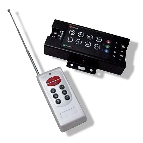 3 Каналы Выход 12 В Беспроводной RGB светодиодный контроллер с 8-ключ RF пульт