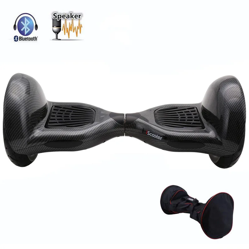 Black n bag IScooter hoverboard bluetooth 10 дюймов двухколесный умный самобалансирующийся скутер электрический скейтборд с динамиком Hover board UL2722 - Цвет: Black n bag