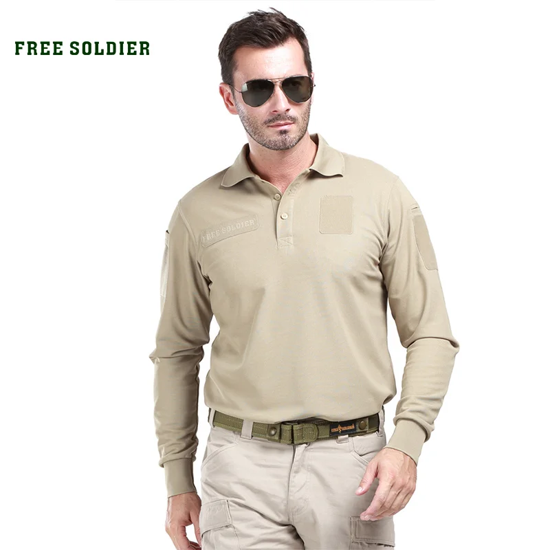 FREE SOLDIER 100% coolmax Альпинистская футболка для путешествия и бивака рубашка POLO