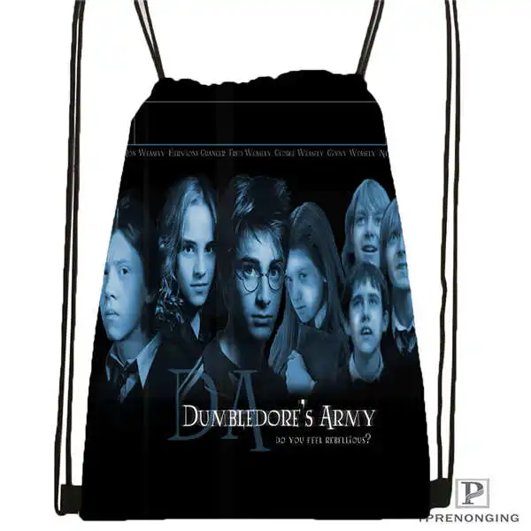 Drawstring Backpack Пользовательские harry_potter_artwork_ Drawstring сумка-рюкзак милый рюкзак детский Ранец(черный назад) 31x40 см#2018611-24 - Цвет: Drawstring Backpack