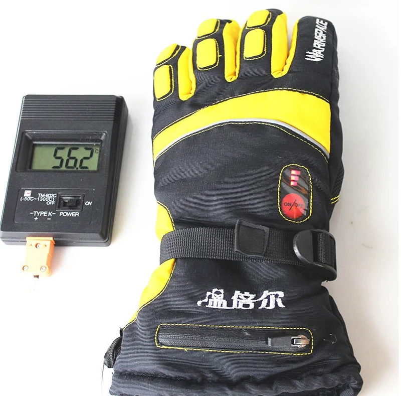 Winter Heated Gloves USB Hand Warmer Electric Thermal Gloves Rechargeable Battery Heated Gloves Cycling Bicycle Ski Gloves