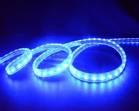5050 Flexible LED Strip light AC220V 60leds/m Waterproof IP67 Led Tape Blue color LED Light With EU Power Plug 25M