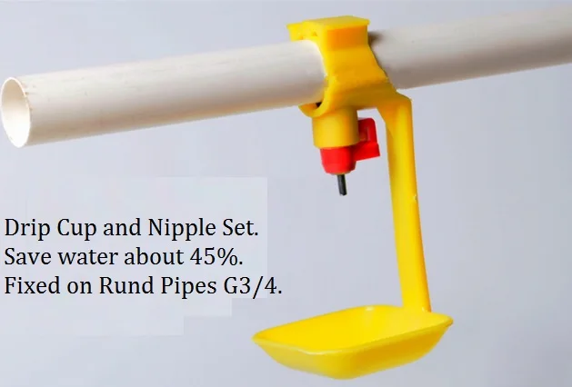 50 шт./лот наборы капельных чашек для курицы перепелок птицы воды сосков фидер