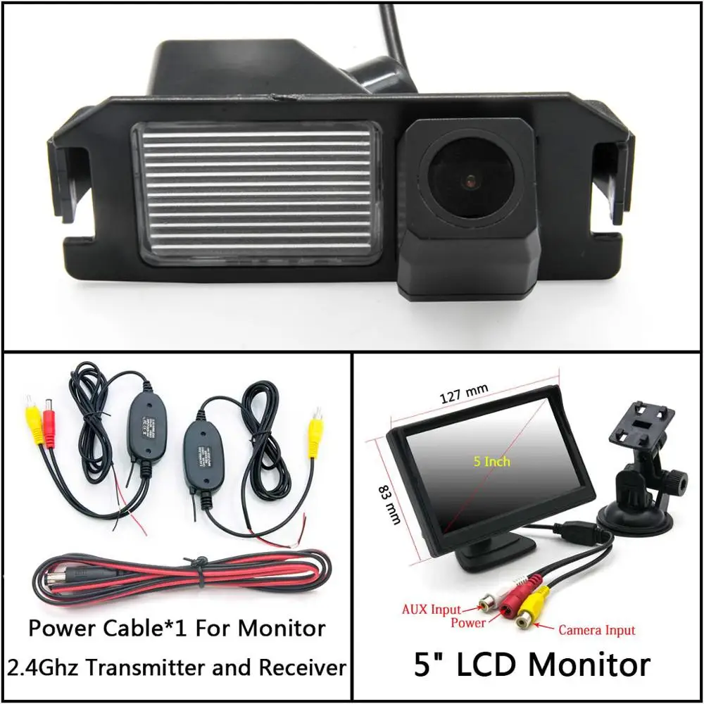 C Wireless 5inch LCD Full HD камера заднего вида для kia plcanto Morning Rio 3 Soul MK1 MK2 Niro DE для hyundai i10 i20 i30 зеркало для парковки автомобиля монитор - Название цвета: C Wireless 5inch LCD