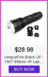 UniqueFire 1407 IR 940 светодиодный фонарик 3 режима Портативный 30 мм выпуклая линза факел с переключатель Rat Tail для спорта на открытом воздухе