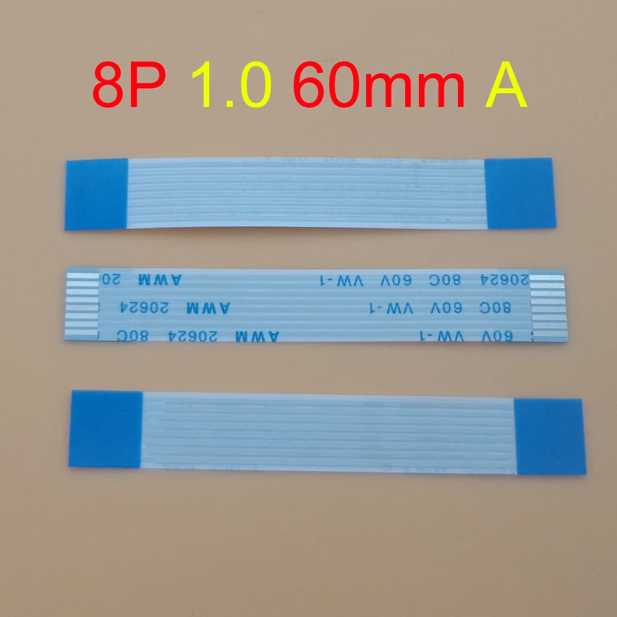 10-100 шт Новый 8pin FFC FPC плоский гибкий кабель 1 0 мм Шаг 8 pin длина вперед 60 p Ширина 9