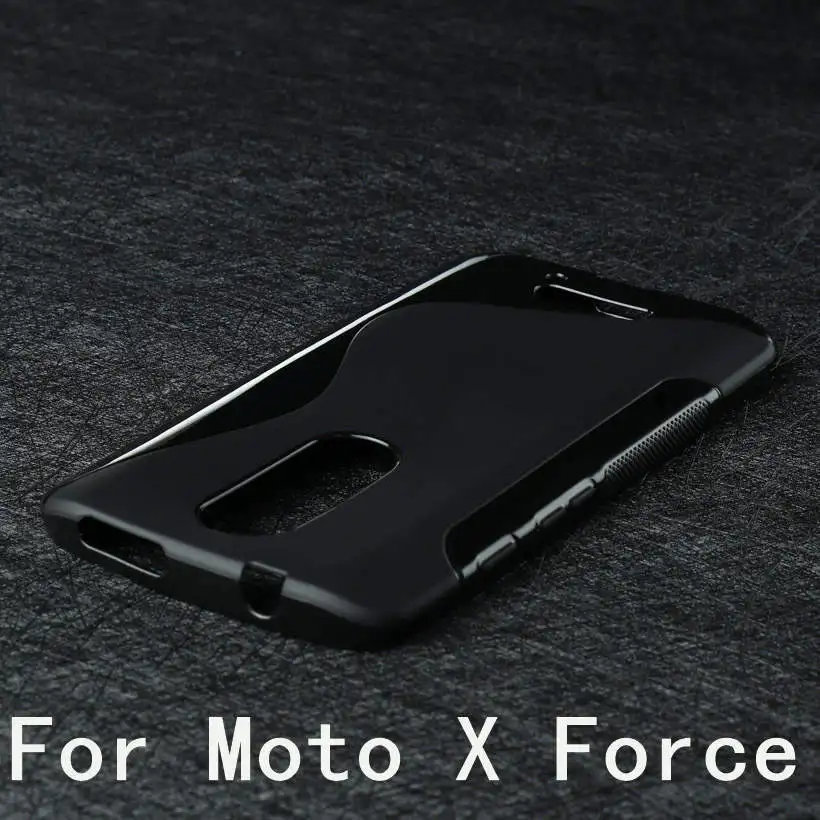 Anunob силиконовый чехол для телефона Motorola Moto X Force чехол s XT1585 XT1581 Motorola Droid Turbo 2 XT1580 чехол в виде ракушки - Цвет: Black